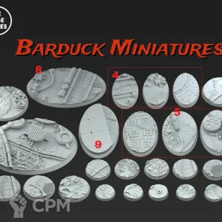 Описание картинки Базы/Подставки Saurian Starhost Круглые 120х92мм от Barduck Miniatures по цене 1 079руб | Свободный Рынок Миниатюр - СРМ
