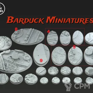 Описание картинки Базы/Подставки Saurian Starhost Круглые 60х35мм от Barduck Miniatures по цене 719руб | Свободный Рынок Миниатюр - СРМ