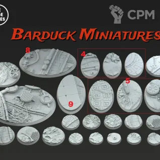 Описание картинки Базы/Подставки Saurian Starhost Круглые 90х52мм от Barduck Miniatures по цене 749руб | Свободный Рынок Миниатюр - СРМ