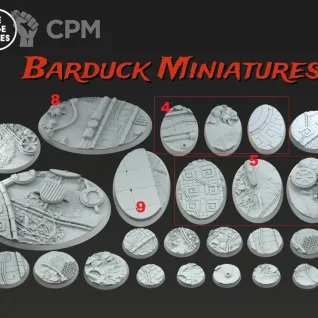 Описание картинки Базы/Подставки Saurian Starhost Круглые 32мм от Barduck Miniatures по цене 669руб | Свободный Рынок Миниатюр - СРМ