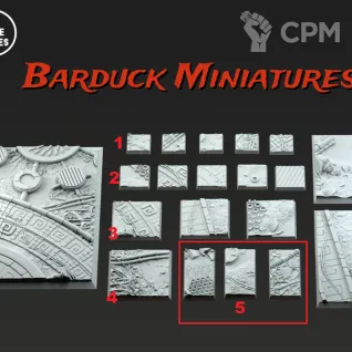 Описание картинки Базы/Подставки Saurian Starhost Квадратные 150х100 от Barduck Miniatures по цене 1 339руб | Свободный Рынок Миниатюр - СРМ