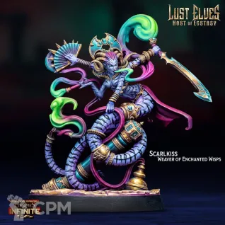 Описание картинки Scarlkiss Weaver of Enchanted Wisps от PocketSized Prints по цене 175руб | Свободный Рынок Миниатюр - СРМ