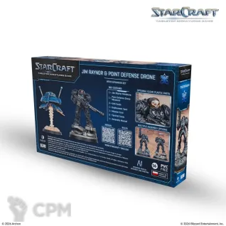 Описание картинки StarCraft: Jim Raynor &amp; Point Defense Drone - Terran - Hero Expansion Set (предзаказ) от Miniature Wargames по цене 3 950руб | Свободный Рынок Миниатюр - СРМ