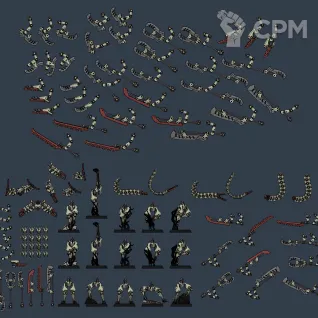 Описание картинки Striking Scorpions (10 скорпионов) от Tridax Forge по цене 800руб | Свободный Рынок Миниатюр - СРМ