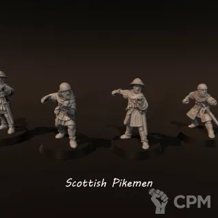 Описание картинки Scottish pikemen от Recruiter по цене 750руб | Свободный Рынок Миниатюр - СРМ