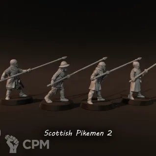 Описание картинки Scottish pikemen 2 от Recruiter по цене 750руб | Свободный Рынок Миниатюр - СРМ
