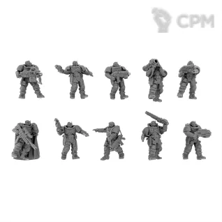 Описание картинки Scout Squad Kill Team от Asterisk Print по цене 1 200руб | Свободный Рынок Миниатюр - СРМ