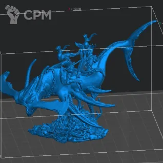 Описание картинки Abyssal Sharkoleth Riders от Северная печать по цене 1 300руб | Свободный Рынок Миниатюр - СРМ