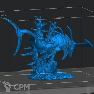Описание картинки Abyssal Sharkoleth Riders от Северная печать по цене 1 300руб | Свободный Рынок Миниатюр - СРМ