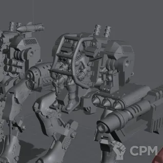 Описание картинки 3 IMPERIAL SENTINEL Катачанский Синтенель с девушкой пилотом от Подземный человек по цене 3 200руб | Свободный Рынок Миниатюр - СРМ