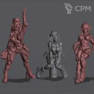 Описание картинки Девушки гвардейцы в стиле пинап Pinups Girls от Подземный человек по цене 320руб | Свободный Рынок Миниатюр - СРМ