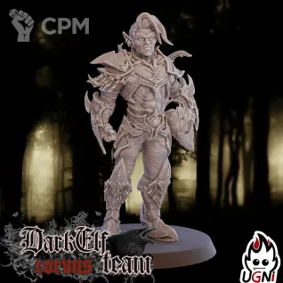 Описание картинки Dark Elf Team - Corvus от 3Д-Печка по цене 2 500руб | Свободный Рынок Миниатюр - СРМ