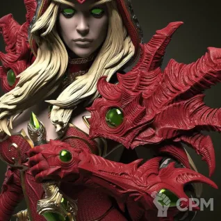 Описание картинки Валира Сангвинар World of Warcraft от Кира по цене 15 000руб | Свободный Рынок Миниатюр - СРМ