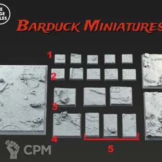 Описание картинки Базы/Подставки Beastmen Квадратные 40мм от Barduck Miniatures по цене 859руб | Свободный Рынок Миниатюр - СРМ