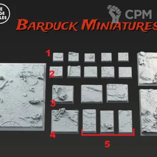 Описание картинки Базы/Подставки Beastmen Квадратные 150х100мм от Barduck Miniatures по цене 1 339руб | Свободный Рынок Миниатюр - СРМ