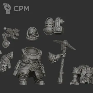 Описание картинки Mine Hopper &amp; Drillbot от WebWay 3D по цене 367руб | Свободный Рынок Миниатюр - СРМ