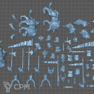 Описание картинки Demigryph Knights от Fantasy Miniatures по цене 2 400руб | Свободный Рынок Миниатюр - СРМ