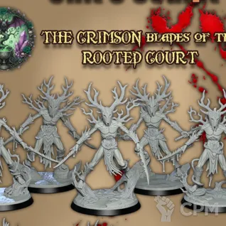 Описание картинки THE CRIMSON BLADES OF THE ROOTED COURT от Manufactorum76 по цене 1 000руб | Свободный Рынок Миниатюр - СРМ