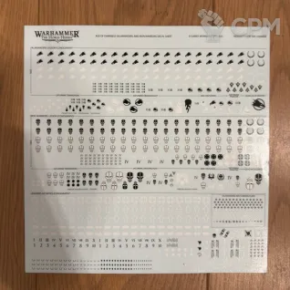 Описание картинки Age Of Darkness Salamanders and Iron Warriors Decal Sheet от Miniatures Broker по цене 450руб | Свободный Рынок Миниатюр - СРМ