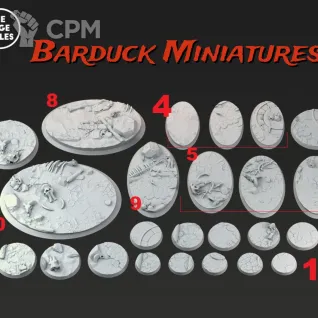 Описание картинки Базы/Подставки Beastmen Круглые 75х46мм от Barduck Miniatures по цене 720руб | Свободный Рынок Миниатюр - СРМ