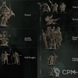 Описание картинки TRENCH CRUSADE. Культ семиглавого змея. Court of the seven headed serpent от Подземный человек по цене 5 800руб | Свободный Рынок Миниатюр - СРМ