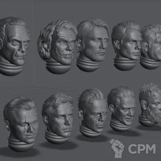 Описание картинки The heads of the Space Marine heroes от Подземный человек по цене 195руб | Свободный Рынок Миниатюр - СРМ