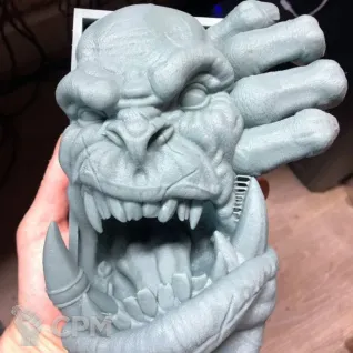 Описание картинки Голова орка 3D печать (книгодержатель) 19см от Plusha по цене 100руб | Свободный Рынок Миниатюр - СРМ
