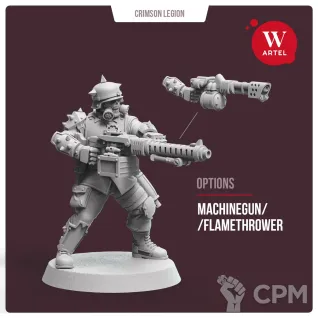 Описание картинки Crimson Legion Heavy Trooper от Артель W по цене 750руб | Свободный Рынок Миниатюр - СРМ