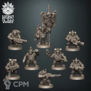 Описание картинки Astra Militarum Space Dwarfs Guardsmen от Brother Ork по цене 300руб | Свободный Рынок Миниатюр - СРМ
