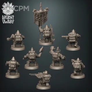 Описание картинки Astra Militarum Space Dwarfs Guardsmen от Brother Ork по цене 300руб | Свободный Рынок Миниатюр - СРМ