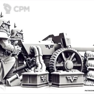 Описание картинки Отряд тяжелой поддержки Крига(las cannon) от 3D Wargaming по цене 600руб | Свободный Рынок Миниатюр - СРМ