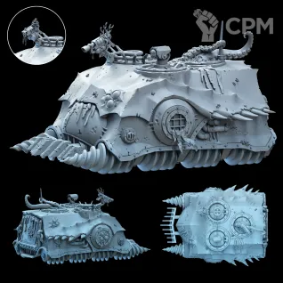 Описание картинки Миниатюра Рино (Rhino) глубинных десантников от Brother Ork по цене 2 780руб | Свободный Рынок Миниатюр - СРМ