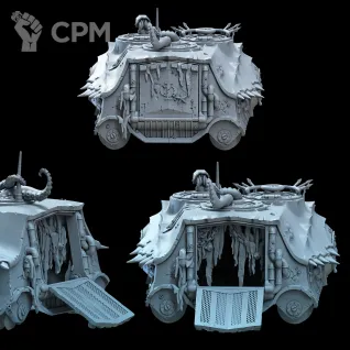 Описание картинки Миниатюра Рино (Rhino) глубинных десантников от Brother Ork по цене 2 780руб | Свободный Рынок Миниатюр - СРМ