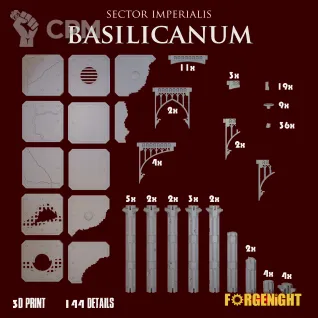 Описание картинки Sector Imperialis Basilicanum от ForgeNight по цене 6 500руб | Свободный Рынок Миниатюр - СРМ