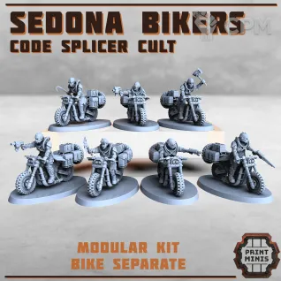 Описание картинки Sedona Bikers от PocketSized Prints по цене 1 400руб | Свободный Рынок Миниатюр - СРМ