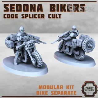 Описание картинки Sedona Bikers от PocketSized Prints по цене 1 400руб | Свободный Рынок Миниатюр - СРМ