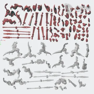 Описание картинки Seraphon Warriors от White Rhino по цене 1 199руб | Свободный Рынок Миниатюр - СРМ