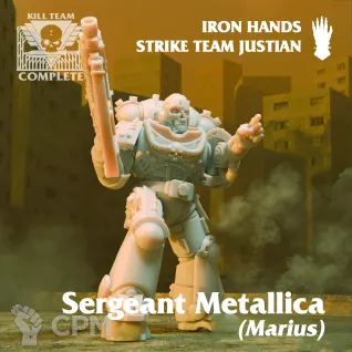 Описание картинки Iron Hands Strike Team Justian от Asterisk Print по цене 800руб | Свободный Рынок Миниатюр - СРМ
