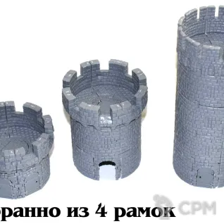 Описание картинки Рамка Большая Круглая Башня Castlecraft от Soul Dark по цене 270руб | Свободный Рынок Миниатюр - СРМ
