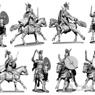 Описание картинки Republican Roman Cavalry от Base 28 по цене 4 640руб | Свободный Рынок Миниатюр - СРМ