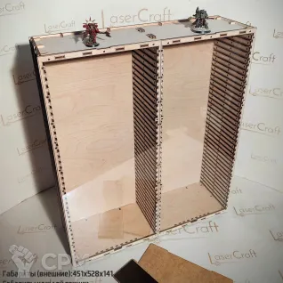 Описание картинки SHs-M1_twin Шкаф для миниатюр (с экранами) от StudioOtolega по цене 5 950руб | Свободный Рынок Миниатюр - СРМ