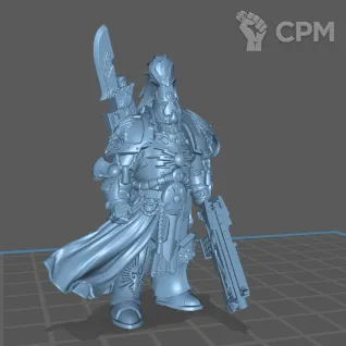 Описание картинки Adeptus Custodes - Shield Captain от 3Д печать миниатюр по цене 376руб | Свободный Рынок Миниатюр - СРМ