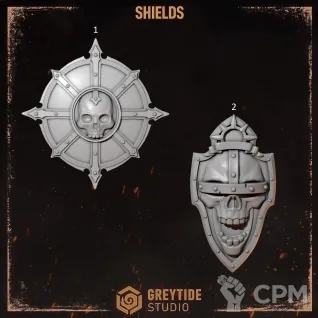 Описание картинки Shield Legion of the Damned (Cursed company 2, 1 битц) от Dr. Printicus по цене 60руб | Свободный Рынок Миниатюр - СРМ