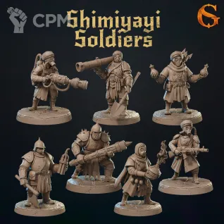 Описание картинки Shimiyayi Soldiers от Manufactorum76 по цене 1 120руб | Свободный Рынок Миниатюр - СРМ