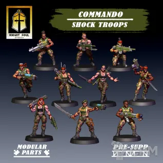 Описание картинки Commando Shock Troops от Manufactorum76 по цене 1 500руб | Свободный Рынок Миниатюр - СРМ