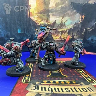 Описание картинки Grey Knights Terminator Squad от OldWhale  по цене 1 250руб | Свободный Рынок Миниатюр - СРМ