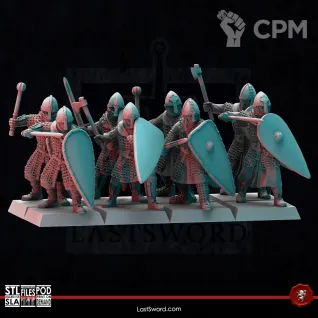 Описание картинки Normans-HeavyInfantry PoleArm Shields от 3Д-Печка по цене 900руб | Свободный Рынок Миниатюр - СРМ