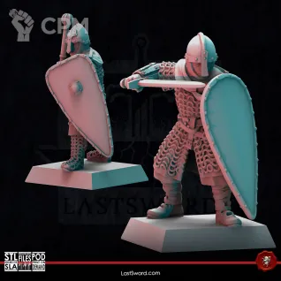 Описание картинки Heavy Infantry-Hand Weapon Shield от Manufactorum76 по цене 1 280руб | Свободный Рынок Миниатюр - СРМ