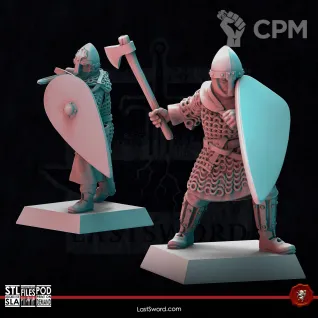 Описание картинки Normans-HeavyInfantry PoleArm Shields от 3Д-Печка по цене 900руб | Свободный Рынок Миниатюр - СРМ