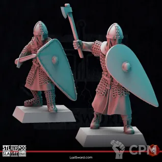 Описание картинки Heavy Infantry-Hand Weapon Shield от Manufactorum76 по цене 1 280руб | Свободный Рынок Миниатюр - СРМ